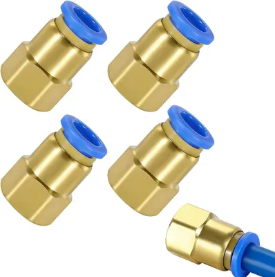 Productafbeelding van Pneumatische koppelingen, 6 mm, 4 stuks, snelkoppelingen voor luchtleidingen
