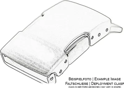Produktbild von Minott Faltschließe | Titan mit Drückern | einseitig klappbar 32548, Stegbreite:17mm