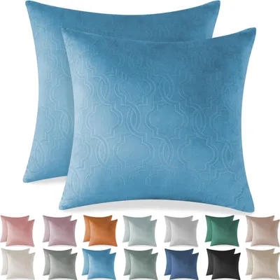 Zdjęcie produktu dla Zestaw dwóch miękkich poszewek na poduszki, 60x60 cm, materiał: corduroy