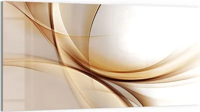 Produktbild von DEQORI Magnettafel Glas 100x50 cm 'Elegante Goldene Wellen' beschreibbar Whiteboard