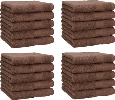Produktbild von Betz 20 Stück Seiftücher 30x30 cm PREMIUM 100% Baumwolle Set  Farbe: nuss