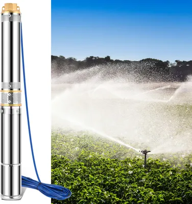 Produktbild von TolleTour 4.5 Zoll 1100W Tiefbrunnenpumpe Brunnenpumpe 4000L/h Wasserpumpe Edelstahl Gartenpumpe Tauchpumpe Pumpe bis zu 81 m Förderhöhe 20m Kabel