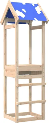 Obrázok produktu pre Herná veža Hnedá 52,5 x 46,5 x 195 cm Masívne borovicové drevo