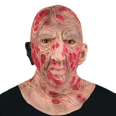 Latex-Horrormaske, blutig, realistisch, gruselig, Einheitsgröße, für Halloween