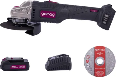 Produktbild von Gomag Akku Winkelschleifer GO-WS125 20V Ø125mm Starterkit Trennscheiben Set