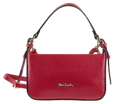 Produktbild von Damen Schultertasche aus echtem Leder, Pierre Cardin, Cognac-Farbe, verstellbarer Trageriemen