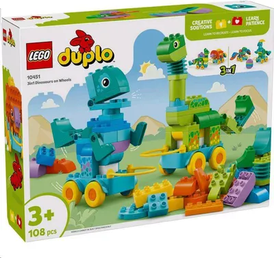 Zdjęcie produktu dla LEGO® DUPLO® 10451 3 w 1: Dinozaury na kółkach