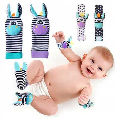 Produktbild von Magical Sozzy Sensorik-Armbänder und Socken 4er-Set Rasseln