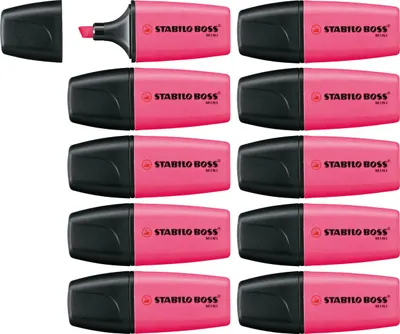 Produktbild von Textmarker - STABILO BOSS MINI - 10er Pack - pink