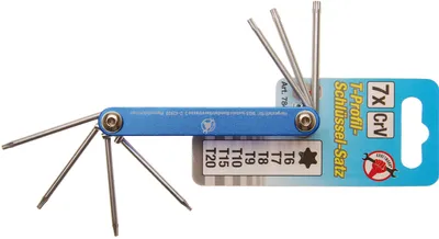 Immagine prodotto di Kraftmann 7848 Set di chiavi con profilo a T 7 pezzi da T6 a T20 in supporto