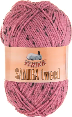 100g Strickgarn Samira Tweed Klassikgarn Strickwolle Handstrickgarne rosa