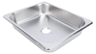 Image de Évier pour camping-car 325 x 265 x 65 mm en acier inoxydable 304, à évacuation efficace, de forme carrée, pour cuisine ou salle de bains, avec sortie de 40 mm, pour caravanes, camping-cars et bateaux ; finition en acier inoxydable, polie et brossée