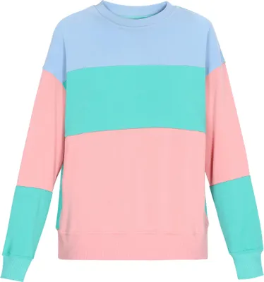 Image de Sweat-shirt SWIRLY pour femmes - bleu vert multicolore, L