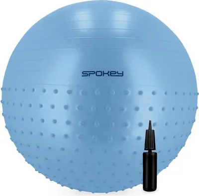 Immagine prodotto di Palla da ginnastica massaggiante Spokey Half Fit 2in1, 55 cm, blu