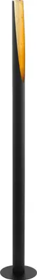 Produktbild von EGLO Stehlampe Barbotto, Eck Standleuchte, Stablampe aus Metall in Schwarz und Gold, GU10 Fassung, inkl. Trittschalter