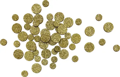 Produktbild von Oblique Unique Holz Konfetti Rund Streudeko Tisch Deko für Silvester Weihnachten Geburtstag Fasching Motto Party - gold