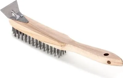 Image de Lessmann Bürste Handbürste mit Schaber zur Entfernung von Rost, Schmutz + Farbe