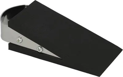 Produktbild von Antislip-Dichtmatte mit Edelstahl-Griff - schwarz - 12x5x3 cm - E-19000 00 Türrückhalter