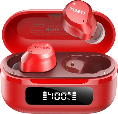 Produktbild von TOZO NC9 True Wireless In-Ear Kopfhörer mit Bluetooth 5.3, Hybrid ANC, 6 Mikrofone, App Steuerung, 59h Akku, IPX8 wasserdicht
