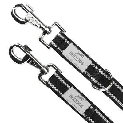 Produktbild von BedDog Hundeleine WILLY verstellbar in 3 Längen Führleine, Laufleine,2m/25mm,schwarz/neon