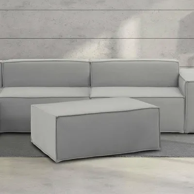 Immagine prodotto di Talamo Italia Pouf Assisi 70x100x43h cm Grigio, Sfoderabile Grigio  Italy