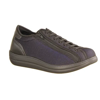Produktbild von Liromed 500 Bequemschuh Damen Leder Stretch Schwarz/Marine (Gr. 38)