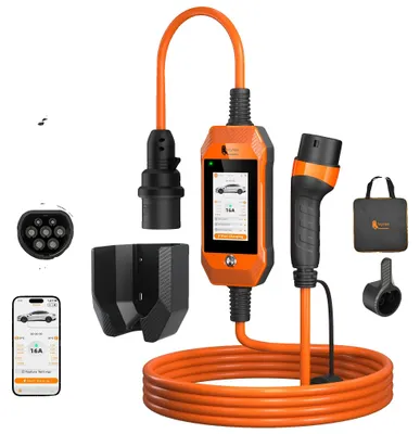 Zdjęcie produktu dla Ładowarka do samochodów elektrycznych, inteligentne sterowanie przez Wi-Fi, moc wyjściowa 11 kW, kolor pomarańczowy feyree