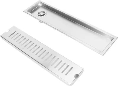 Zdjęcie produktu dla prostokątny, zagęszczony, odporny na zapachy odpływ podłogowy ze stali nierdzewnej 40 cm do bocznego odpływu w łazience