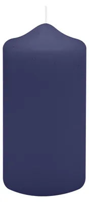 Produktbild von Spitzkopf Stumpen Kerzen Nachtblau Dunkelblau 12 x Ø 6 cm, 12 Stück