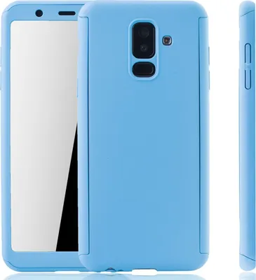 Produktbild von Handyhülle Schutzhülle für Samsung Galaxy A6 Plus (2018) Full Case Cover Displayschutz 360 Blau
