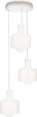 Produktbild von Philips myLiving Pendelleuchte 409313116, Flexible Halterung, Weiß, Weiß, Glas, Metall, Metall, Schlafzimmer, Wohnzimmer