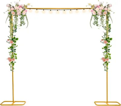 Produktbild von Hochzeitsbogen & Hintergrundständer - Rechteckiger Rahmen - 2 x 2,1 m - Eisen - Größe L - Für Ballons und Blumen