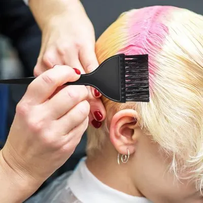 Produktbild von Haarfärbeset mit Pinsel Kamm und Mischschale 9 Stück Salon Selbstgemacht Zubehör für Präzises Färben und Ansatznachfärbung Zufälliger Stil