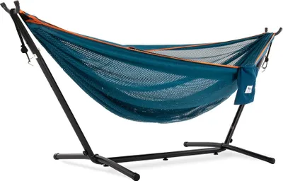 Produktbild von Hängematte Hängeliege Vivere Mesh mit Gestell Hängestuhl Hängesessel Blue/Orange