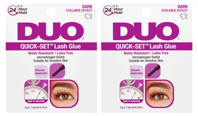 Zdjęcie produktu dla Ardell DUO – Klej do sztucznych rzęs – Wygodne opakowanie 2 szt. – Quick-Set Dark – Ciemny – Wodoodporny – Bez lateksu
