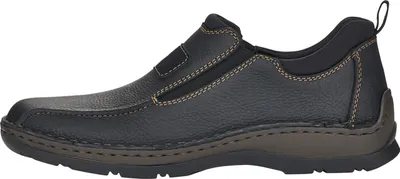 Produktbild von Rieker Herren Slipper rutschfest extra weit  mit Gummizug 05363, Größe:42 EU, Farbe:Schwarz