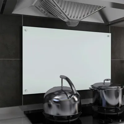 Image de Dos de cuisine blanc 80 x 50 cm verre trempé