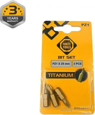 Produktbild von Titan-Schraubendreher-Bit Pz1X25Mm 3Stk