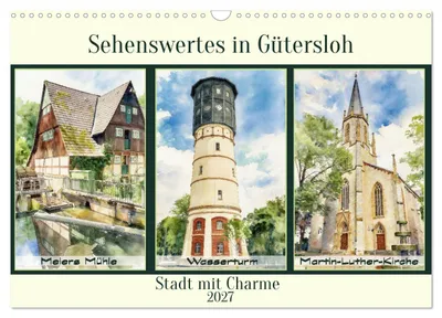 Produktbild von Sehenwertes Gütersloh (Wandkalender 2027 DIN A3 quer), CALVENDO Monatskalender