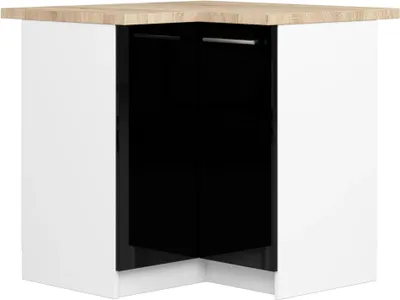 Produktbild von AKORD Furniture Factory KS0POLIBIACZARPOL010, 2 Tür(en), 2 Regale, Weiß, Drehtür, 16 mm, 460 mm