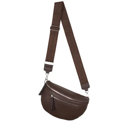 Produktbild von Bauchtasche Crossbody-Bag Umhängetasche Kunstleder Italy-Design COFFEE-W (955)