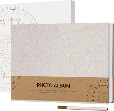 Obrázok produktu pre Samolepiaci fotoalbum 10x15 cm plátno 60 bielych strán Béžová