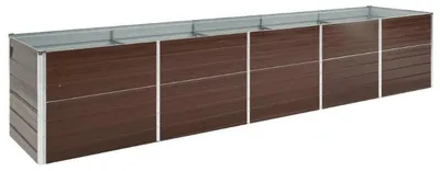 Produktbild von Hochbeet Garten - Pflanzkasten 400x80x77 cm - Verzinkter Stahl - Offener Boden - Braun