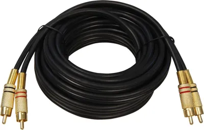 Image de 2 fiches RCA métalliques / 2 RCA métalliques, plaquées 5 m