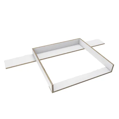 Image de regalik Plan à Langer avec Plateau pour Hemnes d'IKEA, Table à Langer pour Commode 50x160 cm, Plan à Langer avec Façades droits, Blanc Super Bois