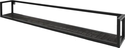 Produktbild von Wandregal Vintage Schwarzes Mangoholz 140 cm