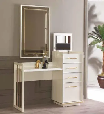 Immagine prodotto di Comodino con specchio di design Comodino per camera da letto in stile moderno
