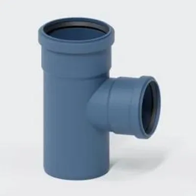 Produktbild von POLOPLAST Abzweig, DN110/90, POLO-KAL NG, PP-MD, Ø110/90mm, 87,5°, blau, 1 Stk.