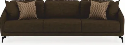 Produktbild von Casa Padrino Luxus Sofa Dunkelbraun / Schwarz 255 cm - Wohnzimmer & Hotel Möbel