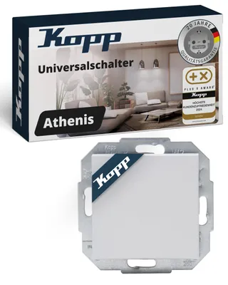 Produktbild von Universalschalter Kopp ATHENIS Matt-Grau 10AX IP20 Unterputz Wechselschalter
